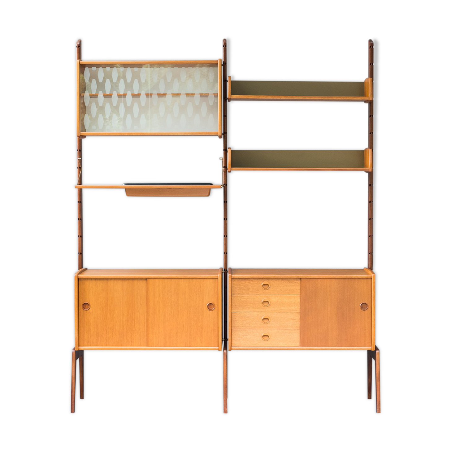 Norwegian teak storage furniture, Ergo model, 2 modules by Blindheim