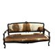 Louis XVI style Baroque armchair in cowhide