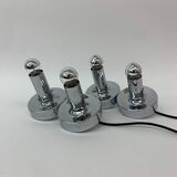 Set of 2 Space age chrome bedside lamps , 1970’s