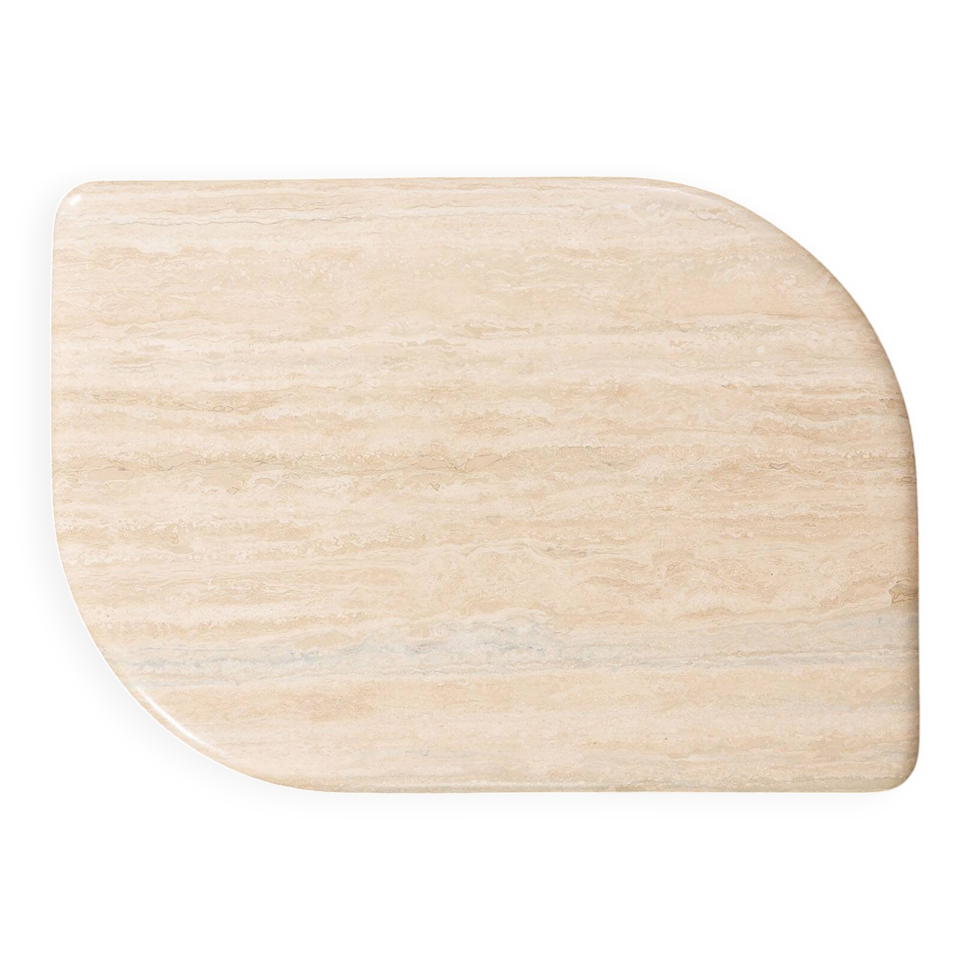 Italian small mid century travertine coffee table, 1970s