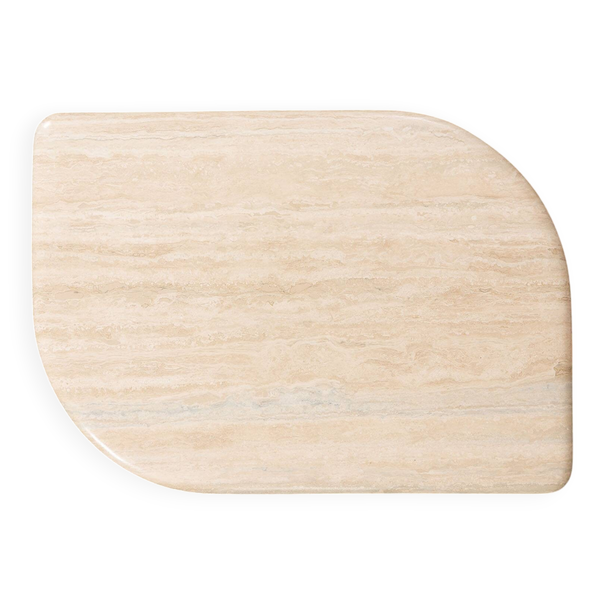 Italian small mid century travertine coffee table, 1970s