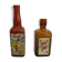 2 amber glass bottles with their old labels