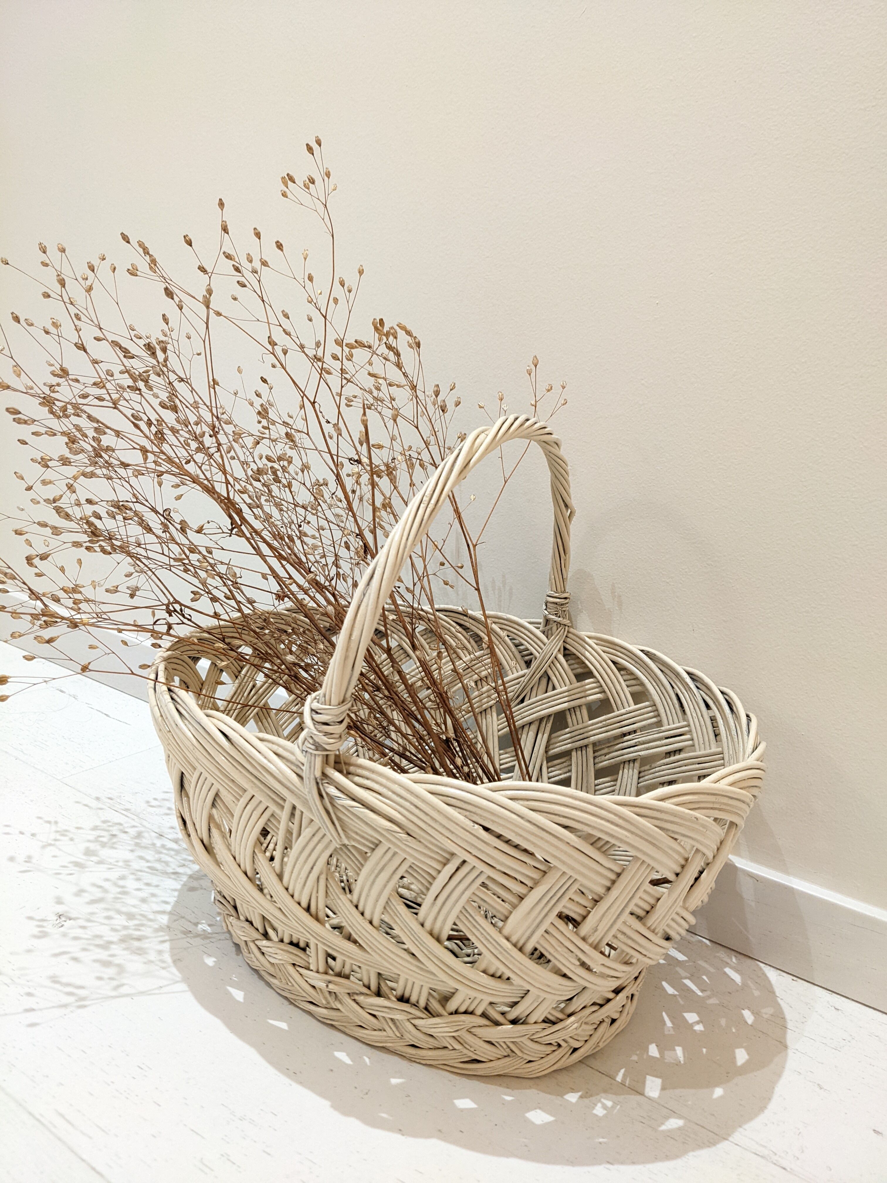 Old vintage basket white