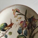 19th iron earth gateling plates, flowers and birds.
