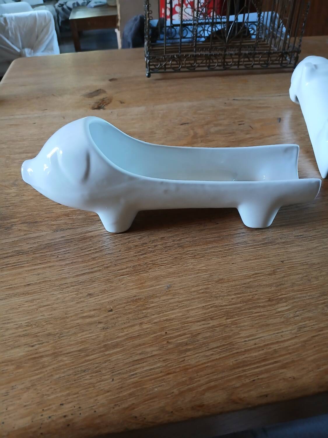 3 antique white porcelain dishes