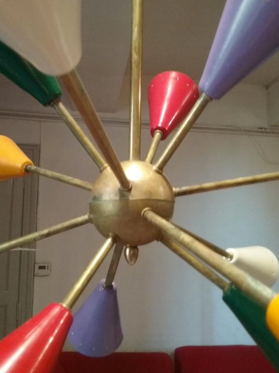 Chandelier in the style of the Italian creations of the 50's