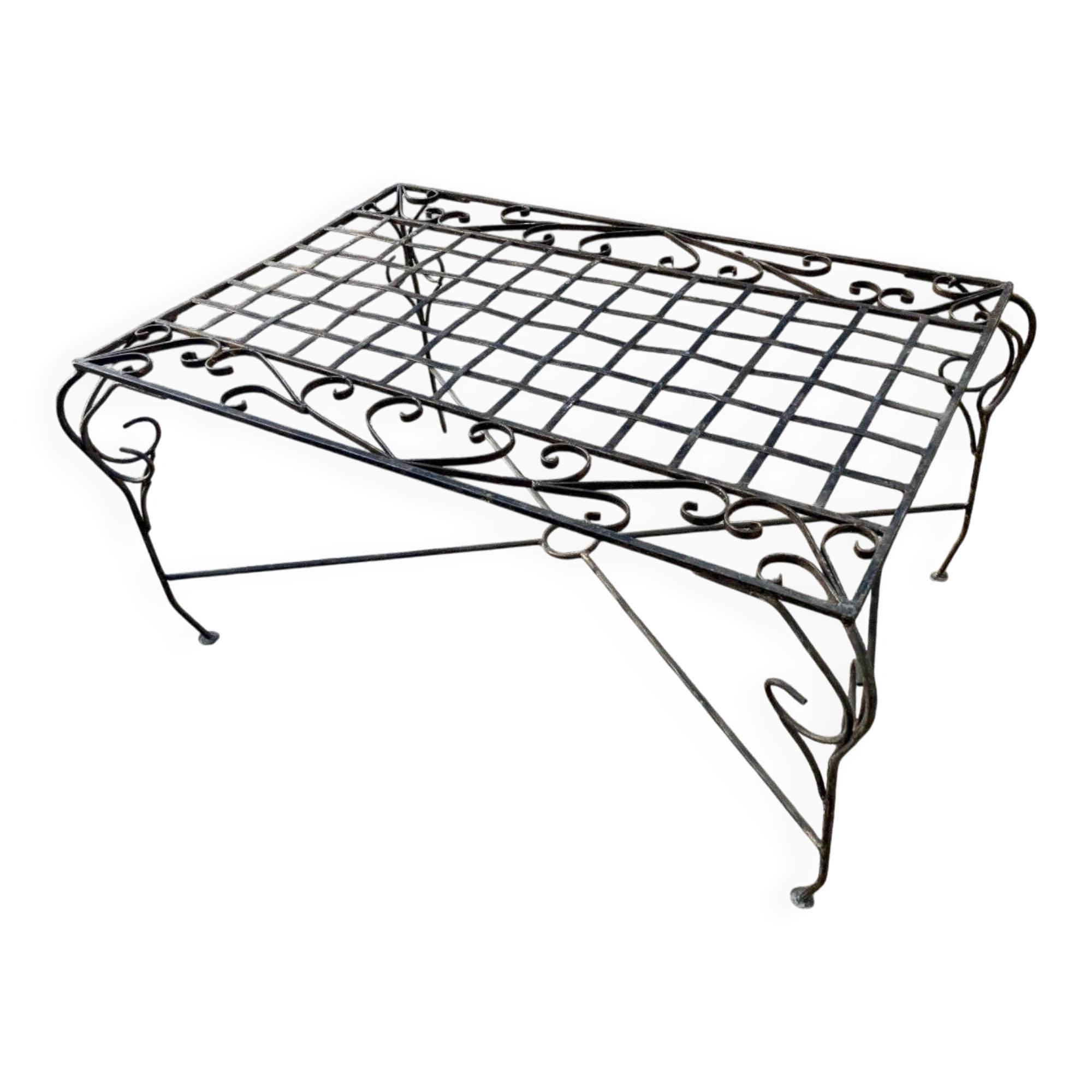 Coffee table for the living room or garden - wrought iron