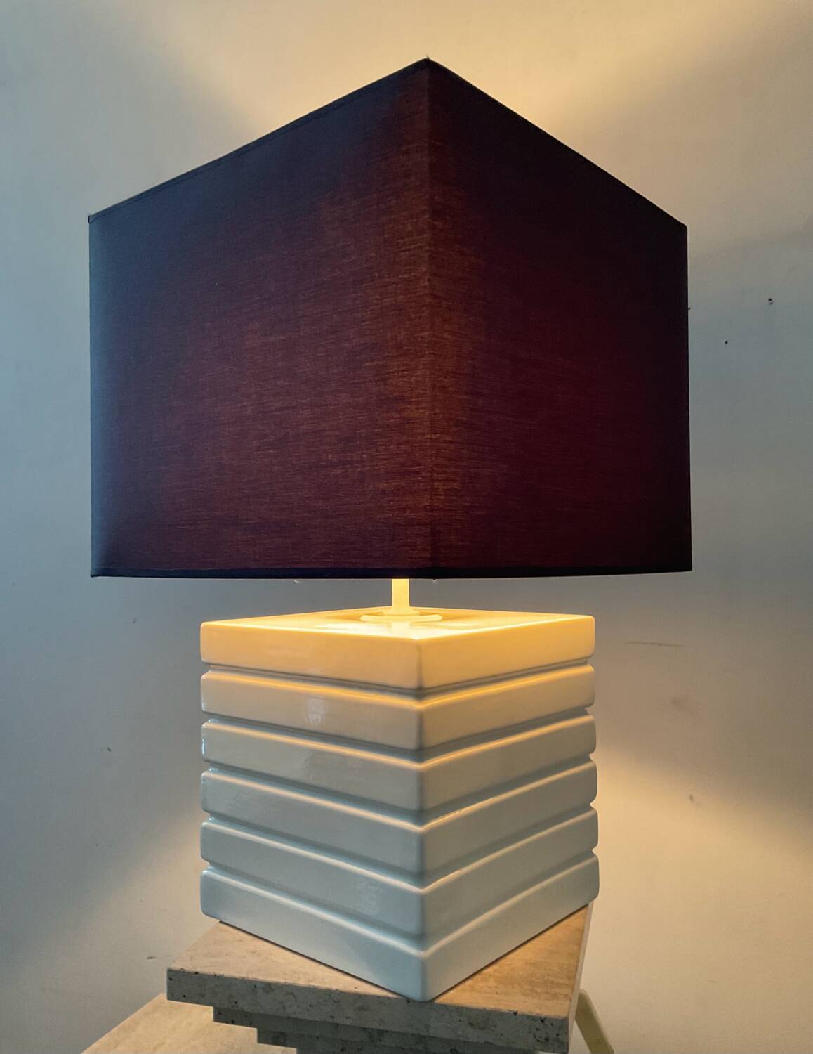 Vintage porcelain lamp from the 70s