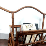 Vintage rattan magazine holders 1960