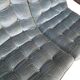 Vintage blue three-seater sofa