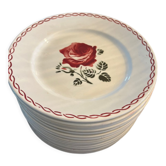 Lot d’assiettes plates Badonviller