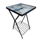 Table d'appoint en métal années 50