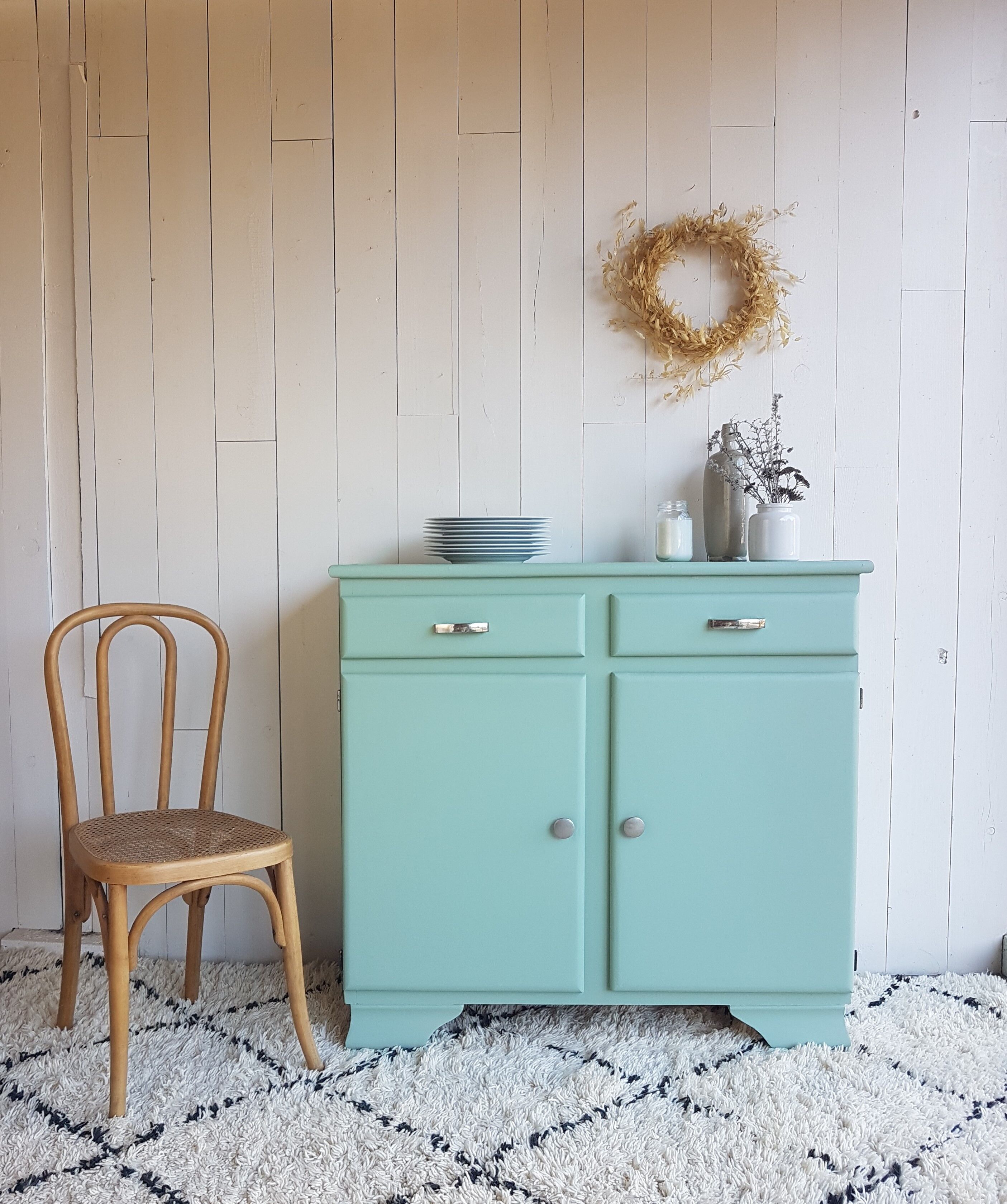 Aquamarine low buffet