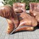 full leather sofa IPE spa Italian design 70s