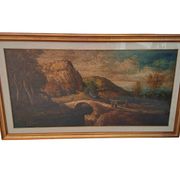 Dipinto a Olio "Paesaggio con Ponte" G. GRIGNANI. 1983