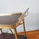 Vintage bar cart rolling serving trolley