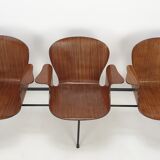 Mid Century Italian 3-seat Bench by Carlo Ratti, 50's