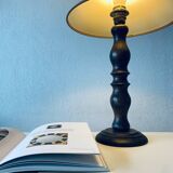 Turned wooden chalet lamp