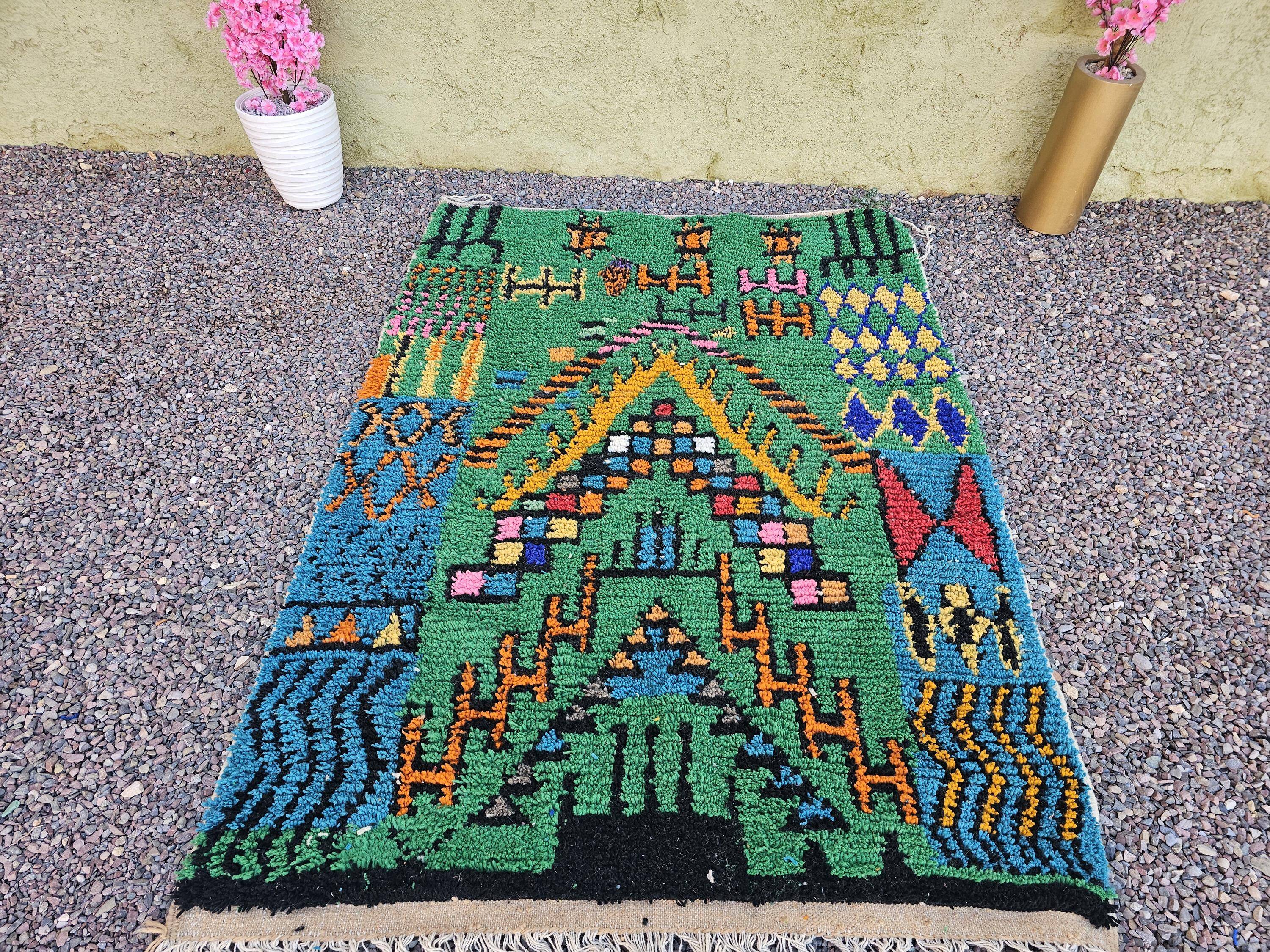 Unique handmade Berber rug 3x2 m