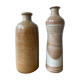 Lot d’un vase et d’un pichet vintage en grès vernissé
