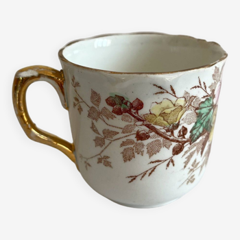 Polychrome iron earth coffee cup KG Lunéville