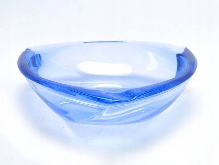 Plat bleu art deco c7f bohemia