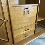 Vintage 1950 oak storage unit / secretary