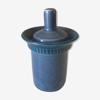 Pot céramique bleu design annees 60