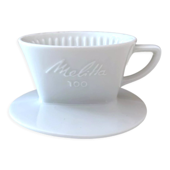 Filtre à café en porcelaine, Melitta 100, filtre 3 trous