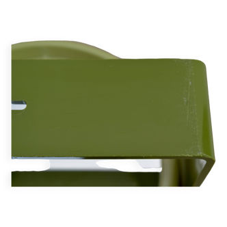 Swivel green plastic makeup mirror - Space Age Design - 1970s