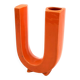 Space age U letter ceramic solifleur vase, Marcel Radureau France 1970