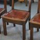 Set of 6 chairs with leather seats by Étienne Kohlmann, 1960s
