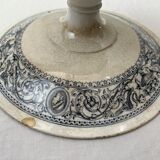 Stand cup compotier iron earth Minton monogram M