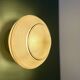 Vintage Art Deco globe wall/ceiling light in frosted yellow and gold glass.