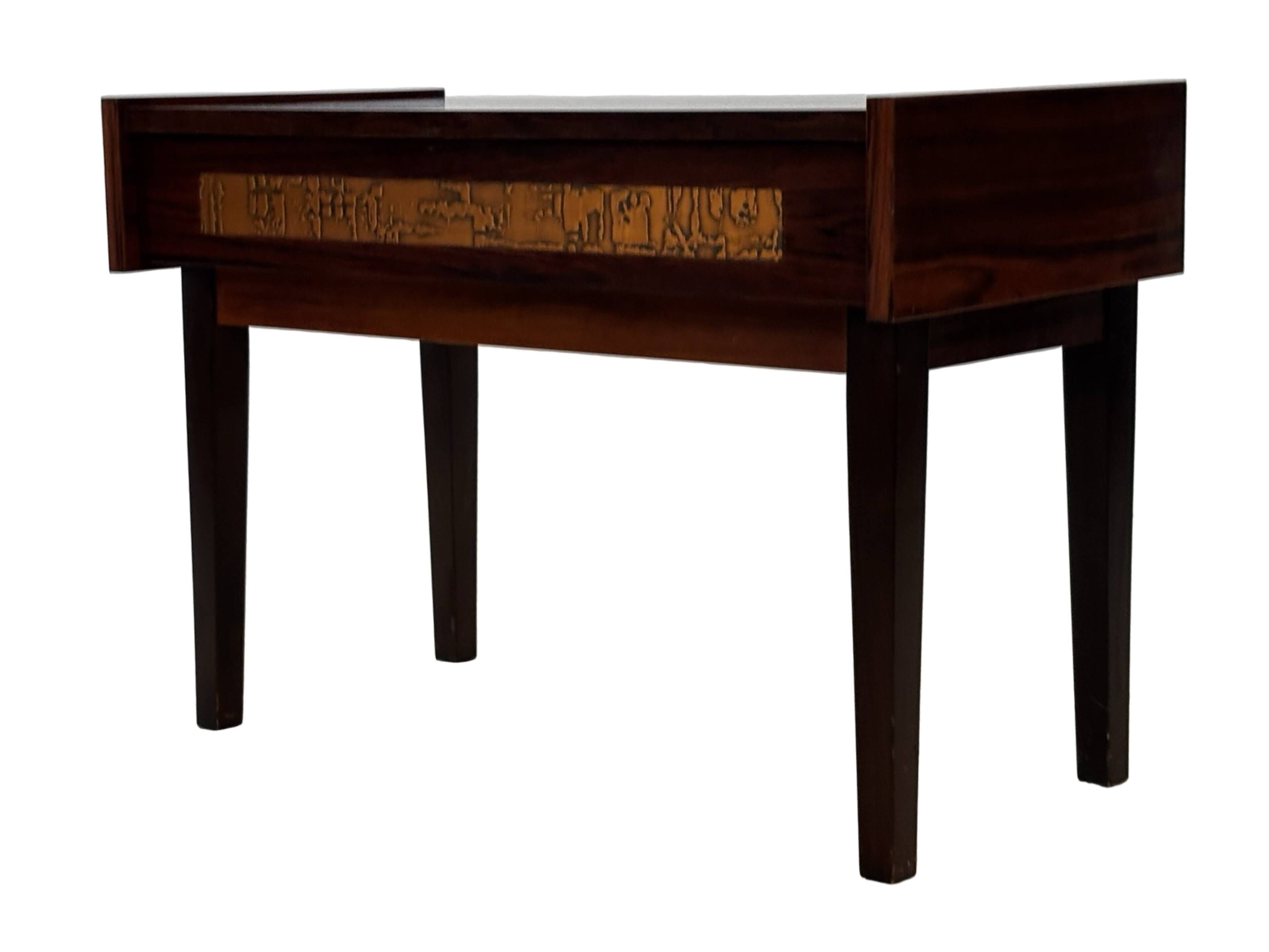 Commode vintage danoise en palissandre et laiton