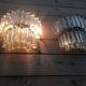 Transparent “Triedro” Murano glass wall sconce
