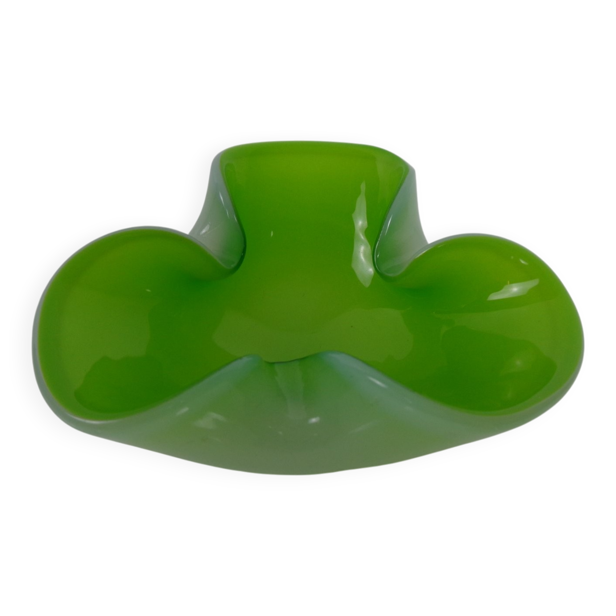 Green Sommerso Murano Glass Ashtray, Italy, 1960s