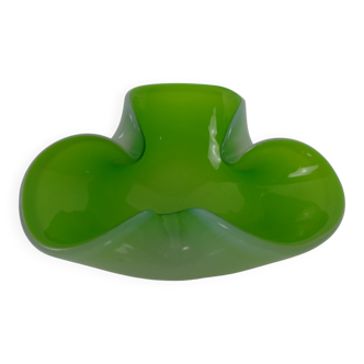 Green Sommerso Murano Glass Ashtray, Italy, 1960s