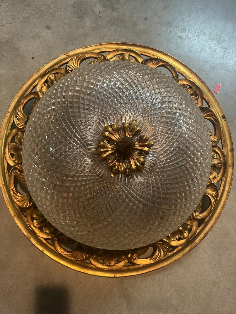Large bronze ceiling light from the Art Nouveau period