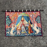 Ancient wool tapestry "The Lady and the Unicorn"