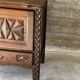 Small storage cabinet in carved oak – circa 1930