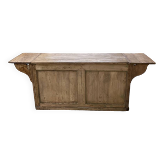 Two-sided central island counter in pine 220cm