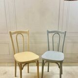 Vintage Thonet bistro chairs – pastel colours