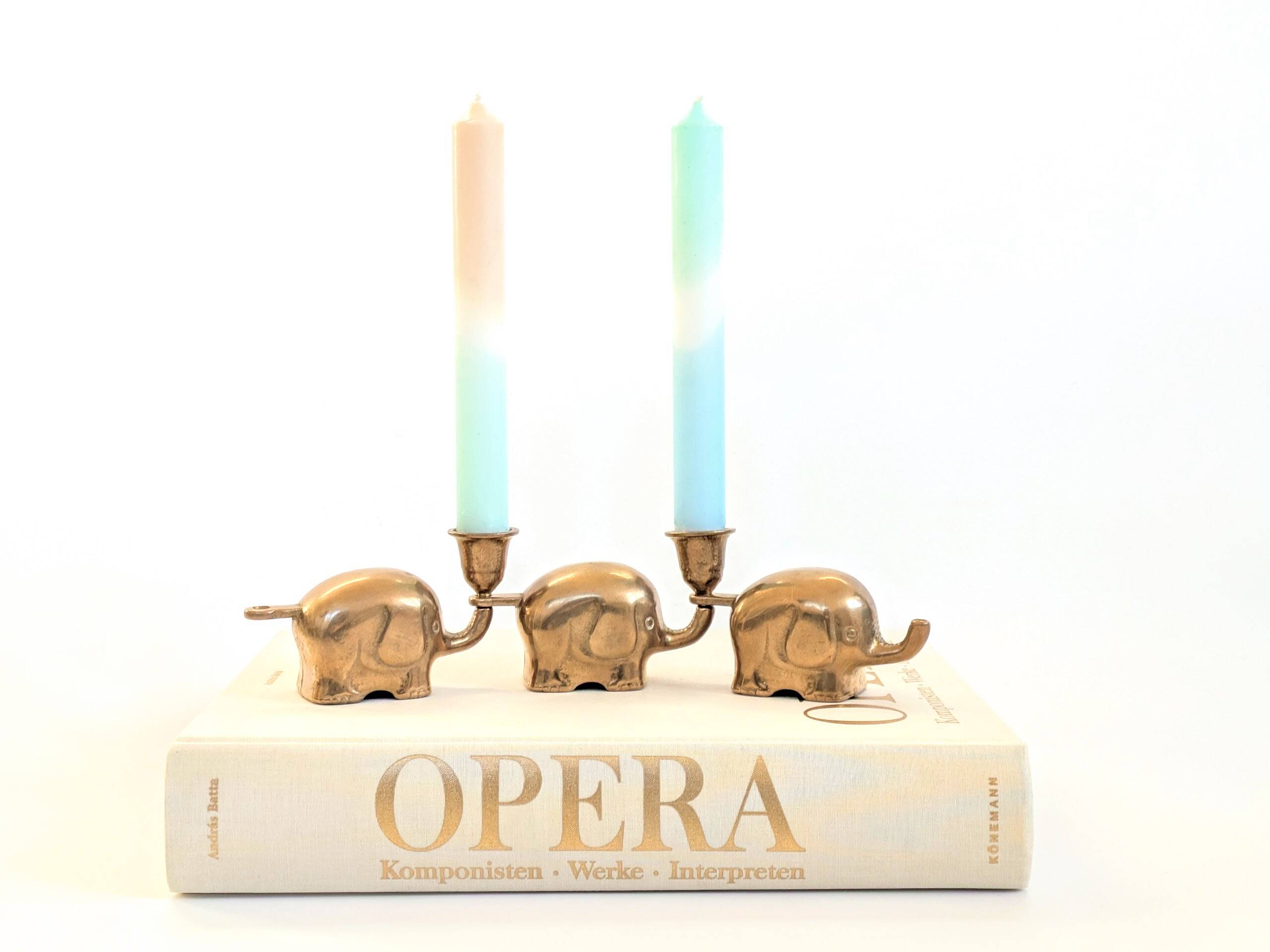 Elephant Parade Candle Holder | Brass | 1960s
