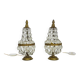Pair of balloon lamps with pendants in Louis XVI Directoire style. 50