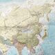 Map planisphere the vintage world 127x81cm 70s
