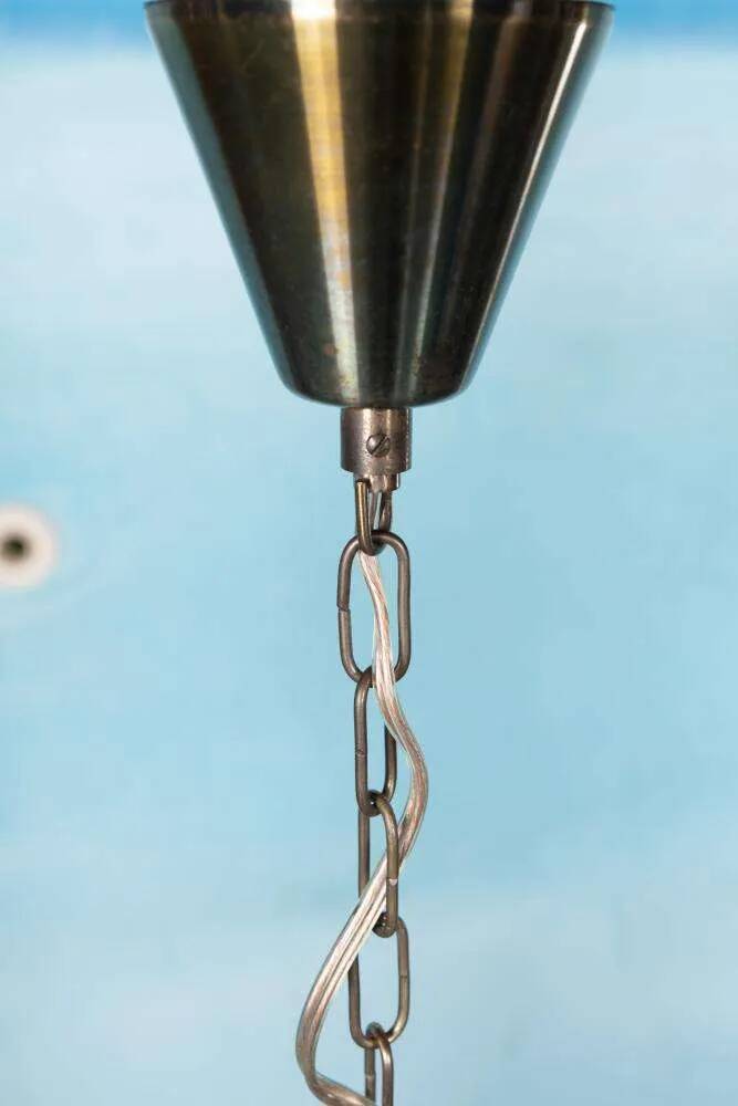 Vintage glass suspension, Danish design, mid-century hanging.