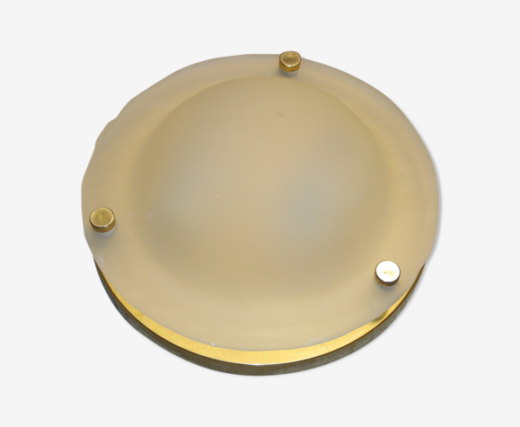 Vintage frosted glass ceiling lamp from Fischer Leuchten | Selency