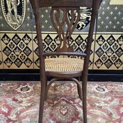 Set of 7 Baumann / Thonet / Fischel caned bistro chairs