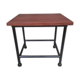 Table basse teck et métal